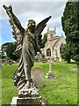 Angel in the churchyard in Chadlington