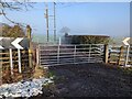 Gates on the bridleway from The Oaklands to Rodington in TF6 6NQ