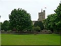 Elstow Parish Church from the village green in MK42 9RR