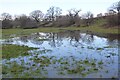 Flooding beside the River Leadon in GL19 3JF