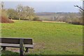 Bench with a view of Danesbury Park and the valley beyond in AL6 9SH