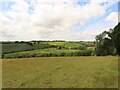 On Worcestershire Way - view towards Greenhouse Farm and surrounding farmland, Heightington in DY14 9SR