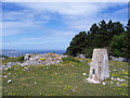 Cefn yr Ogof trig pillar in Llanddulas and Rhyd-y-Foel Community