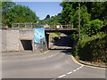 Railway bridge and road junction, Cross Inn in CF72 8HD