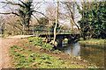Footbridge over River Cray, North Cray, Kent in DA14 4NY