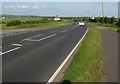The A477 at the eastern turn for Jordanston in SA73 1HS