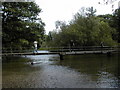 Footbridge alongside the ford at Moreton in DT2 8RN