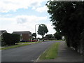 Looking along Flansham Park towards the "poets" in PO22 6QA