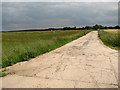 Former service road by Little Snoring airfield in Little Snoring