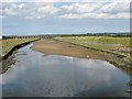 Afon Cefni from Pont Malltraeth bridge in Malltraeth