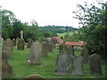 Tealby rooftops from the churchyard of All Saints in LN8 3XS