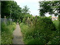 Footpath between railway line & Longbridge Road in Bramley