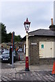 Gas streetlamp outside Haworth station in BD22 8DP
