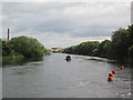 Barge on the Trent approaching Holme Lock in NG4 2ES
