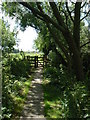 Footpath leaving church yard in YO8 6LN