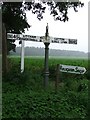 Road direction sign in PE32 2SG