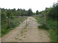 Exit gate from Corrennie Forest (locked pm) in AB51 7SB