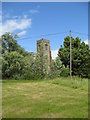 The tower of St Mary's Church in Hawkedon