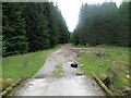Bridge over Allt Loraich/ track into forest in PH31 4AR