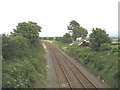 The Holyhead to London railway line at Pont Myfyrian in LL60 6LP