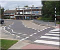 Road junction and shops in IP2 9WH