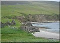 Abandoned dwellings, Sandsound Voe in ZE2 9LU