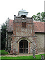 St Nicholas' church - C18 porch tower with bell cupola in Twyford
