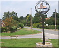 Waldringfield village sign, looking north along School Road in IP12 4PZ