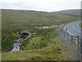 Burn of Channerwick, with damaged bridge in ZE2 9HY