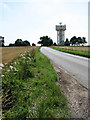 View of the water tower from Foxley Road in NR20 5NQ