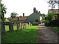Path through the churchyard in Lyng