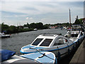 Boats moored at Horning in NR12 8PG