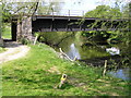 River Severn,Glanhafren railway bridge. in SY16 4HZ
