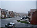 A cold Dalry and the modern housing estate built in 2005. in KA24 4AZ