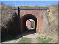 Bridge under the railway embankment in WR13 6BB