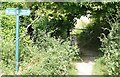 Footpath junction on Nunhide Lane in RG8 8EF