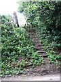 Steps leading upwards to a stile in NR13 5RL