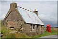 Deserted house and phone box, Cromor in HS2 9QH