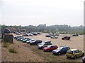 The car park at Dunwich beach. in IP17 3DY