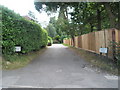 Western end of Heathside Lane in GU26 6PB