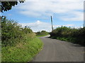 Approaching the junction with the Llangoed road in LL58 8PP