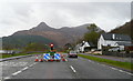 A82 approaching Glencoe village from the west in PH49 4HN