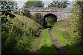 Remains of railway track at Road Bridge near North Mains of Ballindarg in DD8 1QA