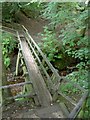 Footbridge crossing The River Noe Edale in S33 7ZG