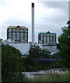 Bridge, brewery and tower blocks in G40 4EH