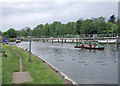 Approaching Chertsey Lock from the north in TW18 1SX