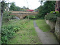 Footpath leading underneath the road bridge in NE61 2EU