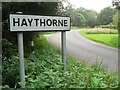 Haythorne: arriving from the north in BH21 7JQ