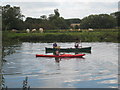 Canoeists on the Thames near Littlestoke Manor in OX10 9LU