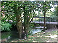Bridge over the River Bourne in Chertsey in KT16 9FU